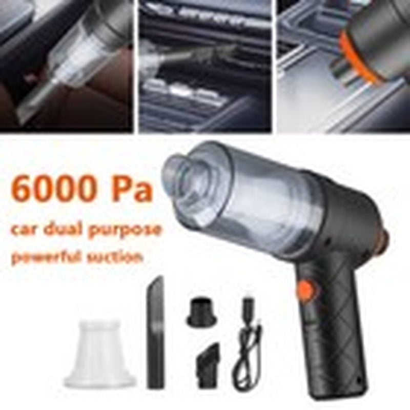 2 In1 Aspiradora Para Carro Autos Portatil Mini Recargable Mano Soplador De Aire