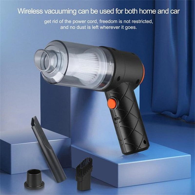 2 In1 Aspiradora Para Carro Autos Portatil Mini Recargable Mano Soplador De Aire